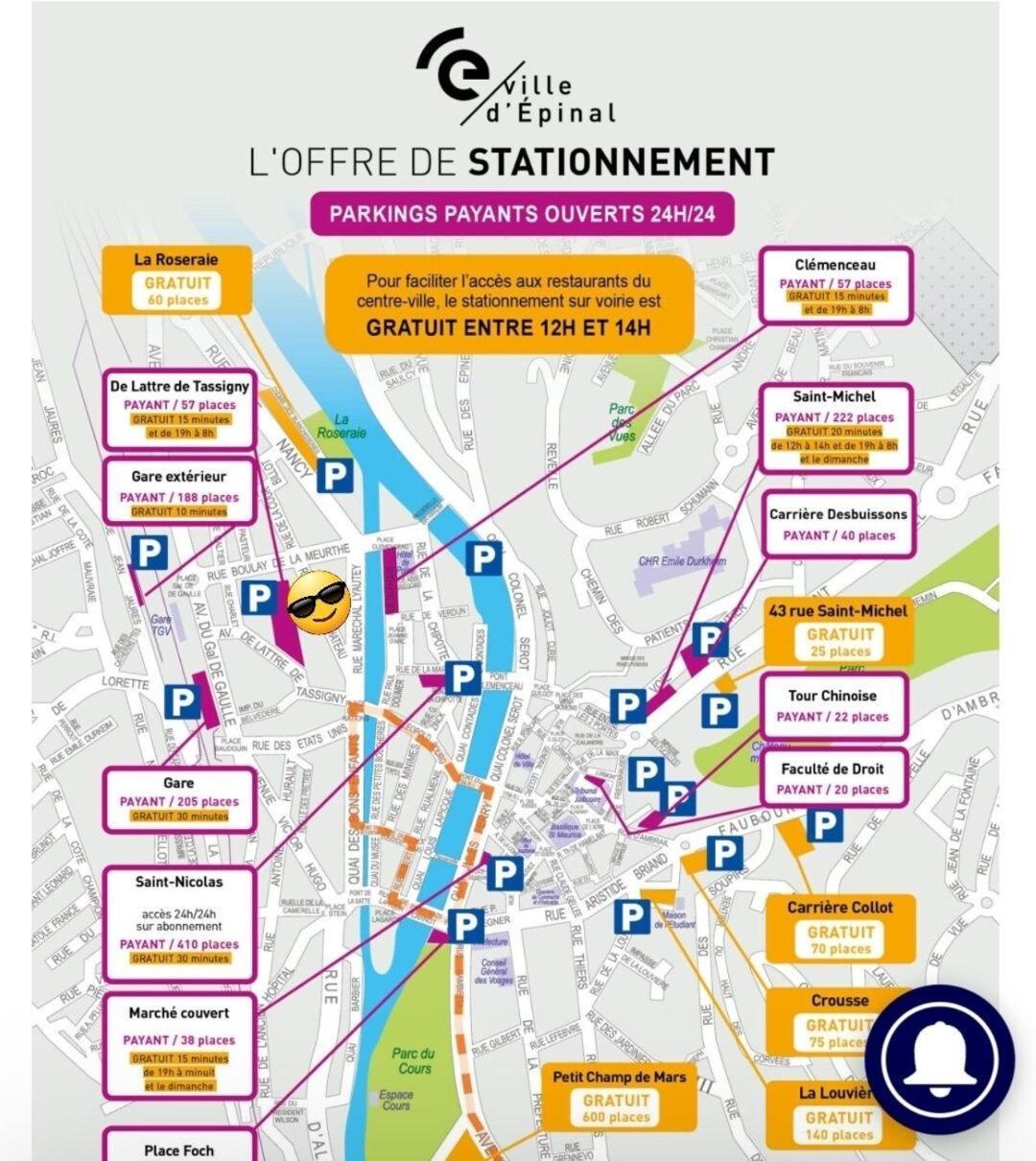 Spacieux T3 Lumineux Avec Balneo A 5Min De La Gare Épinal Extérieur photo